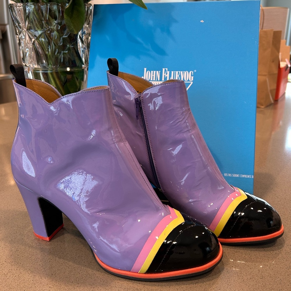 John Fluevog Arlinda Women's Purple Ankle Boots